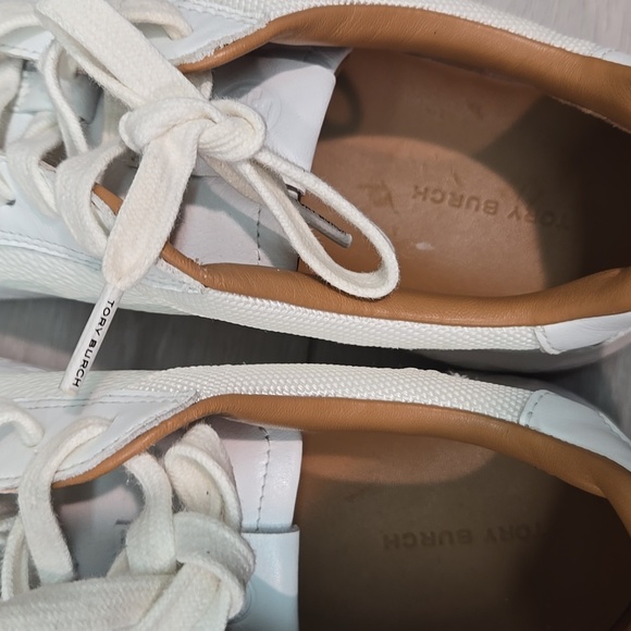 Tory Burch Women's Ladybug Leather Logo Platform Sneakers Shoes Sz 8.5M - Picture 9 of 15